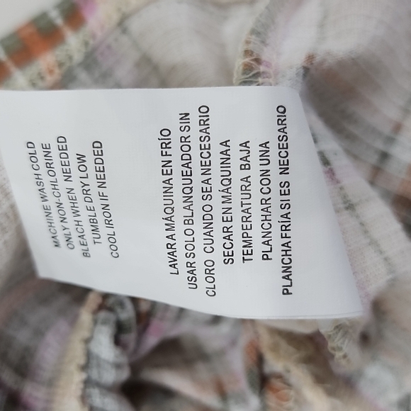 Stitch Fix Daisy & Delilah Alenna Square Neck Knit Top. Size S in Cream Plaid. - Picture 6 of 6